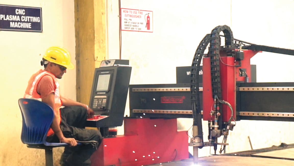 CNC Plasma Cutting at Steelbuild Infra Projects