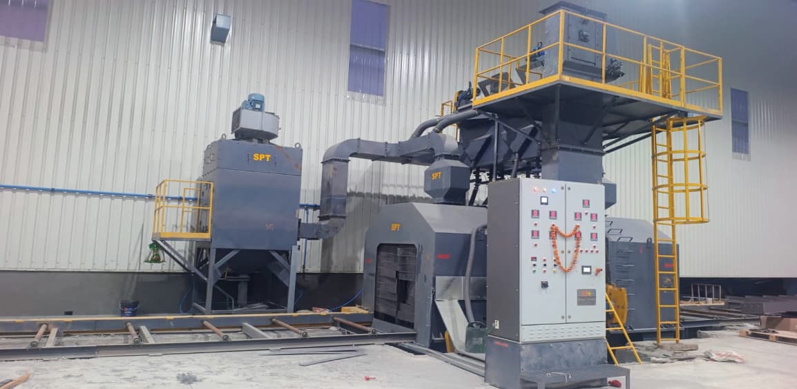 Automatic Shot Blasting at Steelbuild Infra Projects