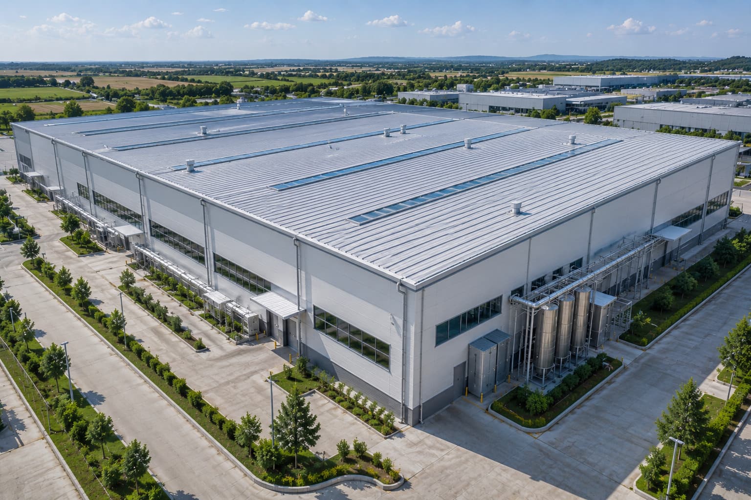 Food Processing Facilities with standing seam roofing system