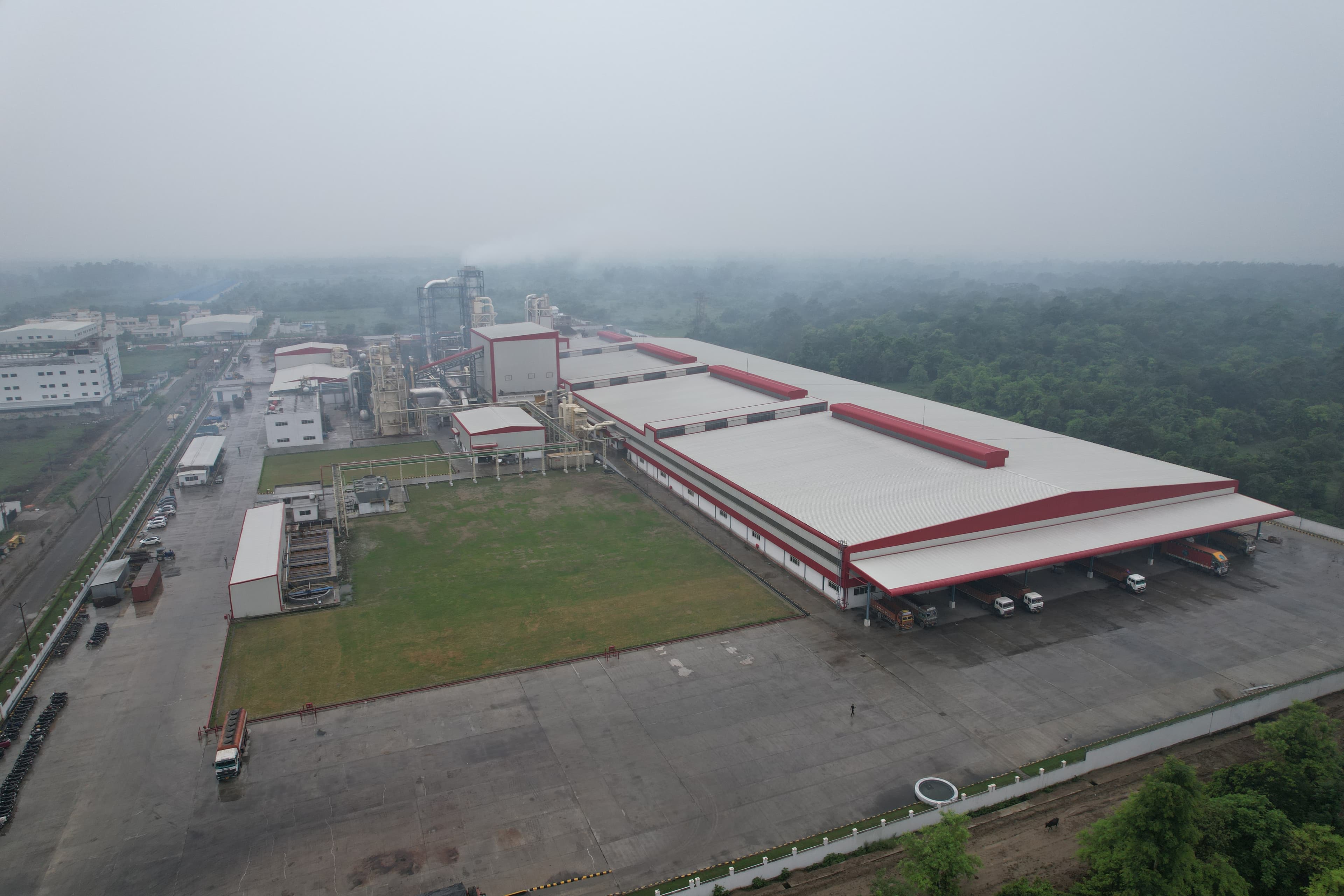 Factory building designed around production, machinery and industrial operations