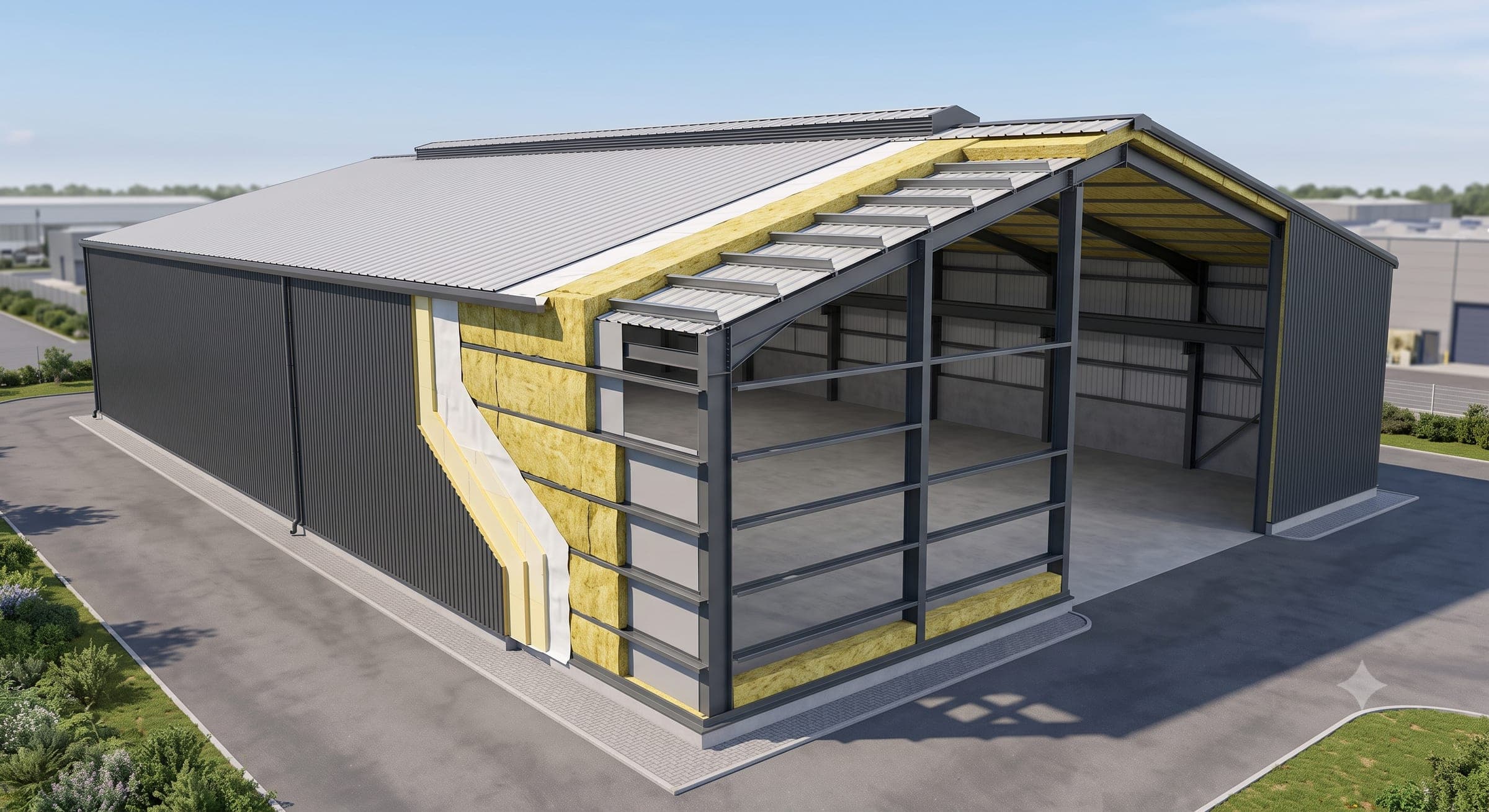 Industrial roof and wall insulation system