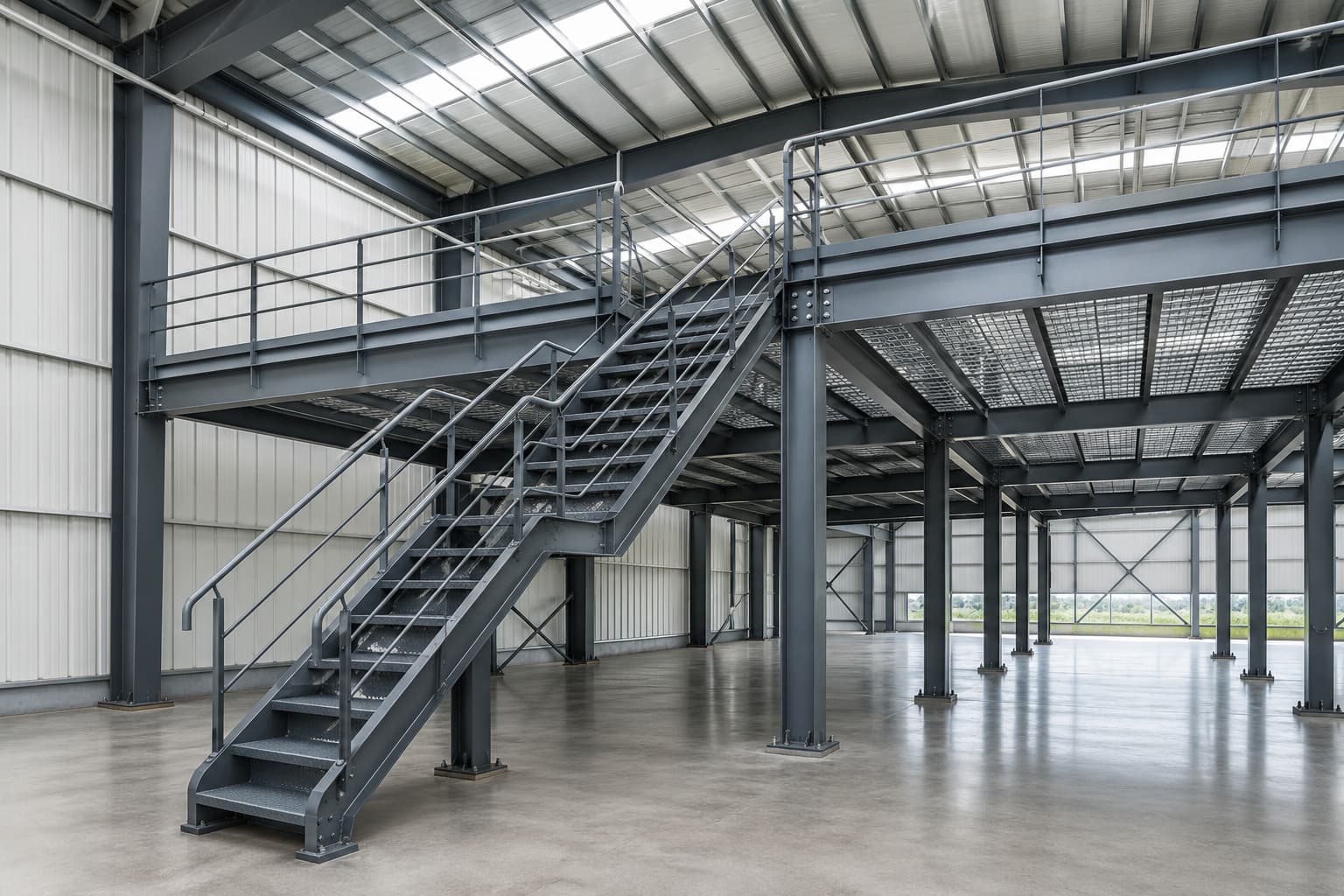 Industrial Mezzanines industrial steel staircase application